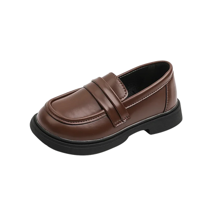 Kids Leather Loafers | Round Toe School Shoes | Smart Casual Penny Loafers | Steven & Levon
