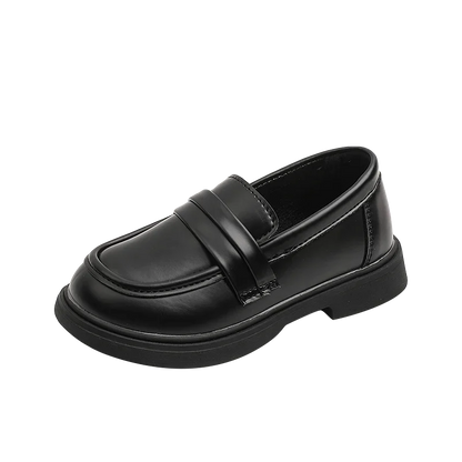 Kids Leather Loafers | Round Toe School Shoes | Smart Casual Penny Loafers | Steven & Levon