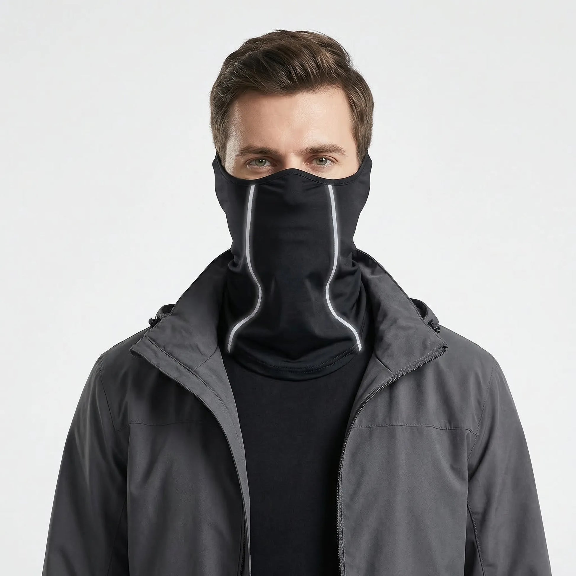 Lumiveil - Reflective Half-Face Neck Gaiter For Riders  Night Riding Protection