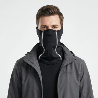 Lumiveil - Reflective Half-Face Neck Gaiter For Riders  Night Riding Protection