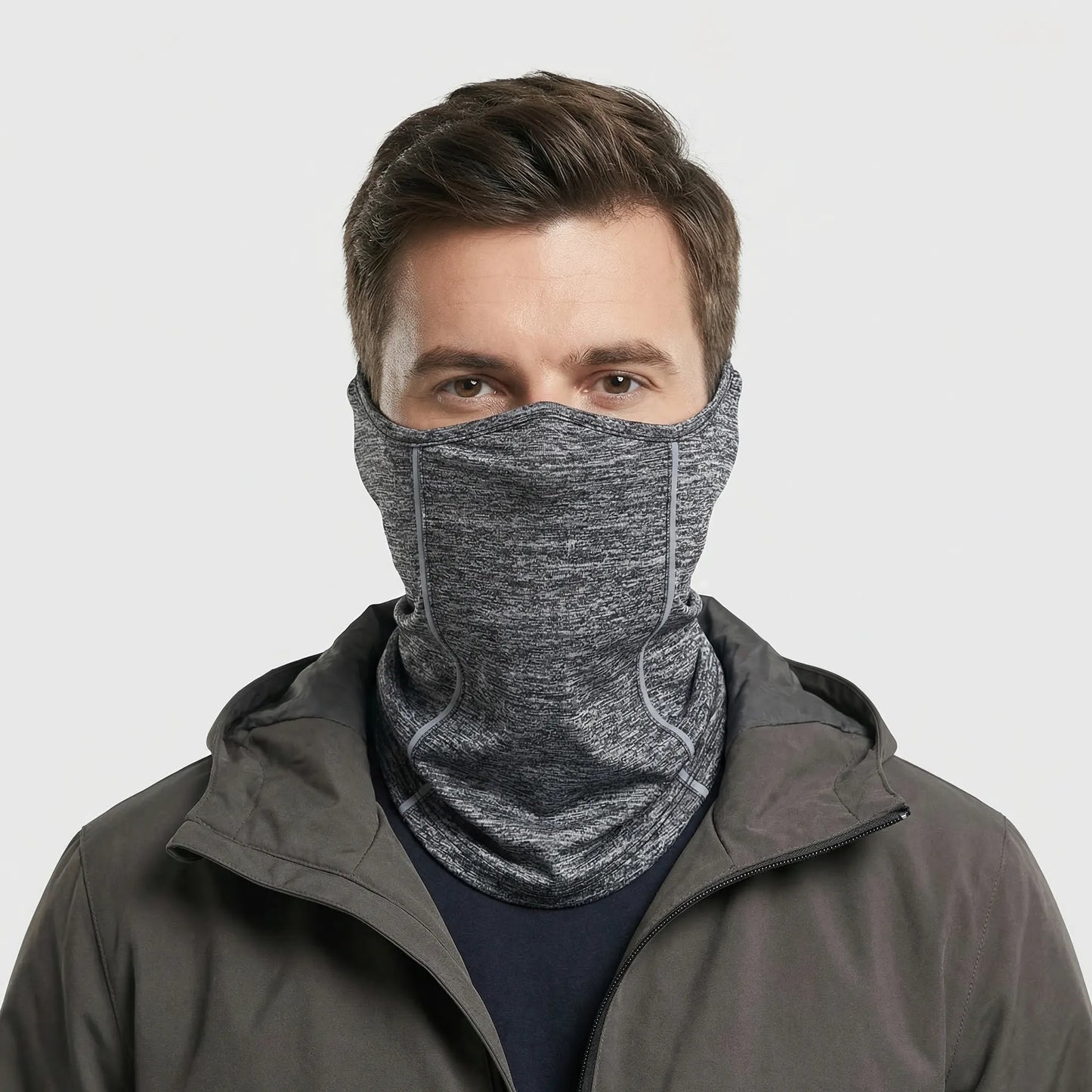 Lumiveil - Reflective Half-Face Neck Gaiter For Riders  Night Riding Protection