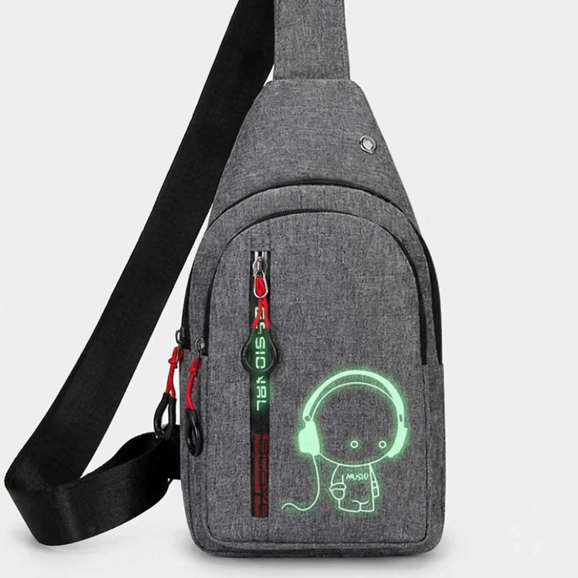 Lumivex - Glow-In-The-Dark Crossbody Chest Bag  Hands-Free Outdoor Runs
