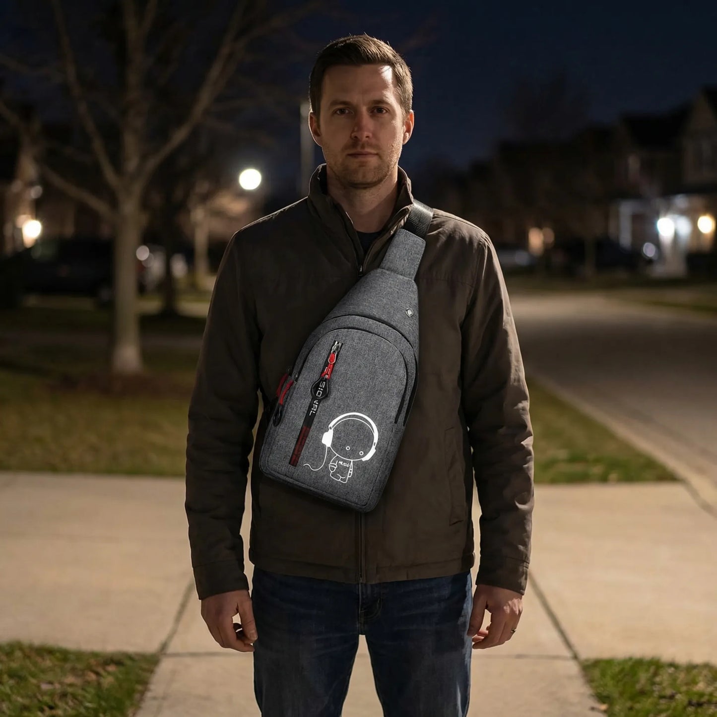 Lumivex - Glow-In-The-Dark Crossbody Chest Bag  Hands-Free Outdoor Runs