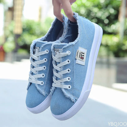 Women's Canvas Sneakers | Casual Lace-Up Shoes | Lightweight Fashion Trainers | Steven & Levon