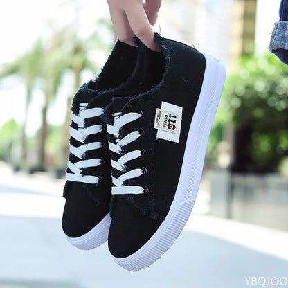 Women's Canvas Sneakers | Casual Lace-Up Shoes | Lightweight Fashion Trainers | Steven & Levon