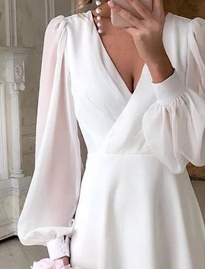 Long Sleeve Flowing Bridal Dress | Women | Elegant Wedding Gown | Classic Silhouette | Steven & Levon