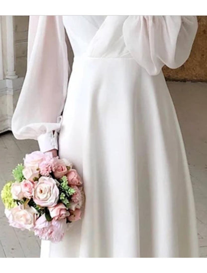 Long Sleeve Flowing Bridal Dress | Women | Elegant Wedding Gown | Classic Silhouette | Steven & Levon