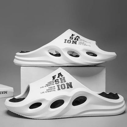 Men's Massage Slide Sandals | EVA Cloud Slippers | Thick Cushioned Non-Slip Shower Slides for Indoor & Outdoor | Steven & Levon