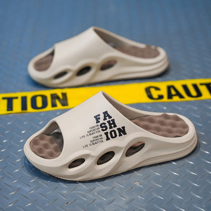 Men's Massage Slide Sandals | EVA Cloud Slippers | Thick Cushioned Non-Slip Shower Slides for Indoor & Outdoor | Steven & Levon