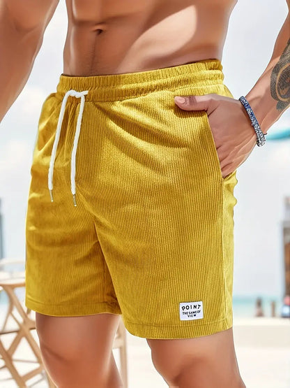 Men's Swim Shorts | Men | Quick-Dry | Elastic Waist Drawstring | Steven & Levon