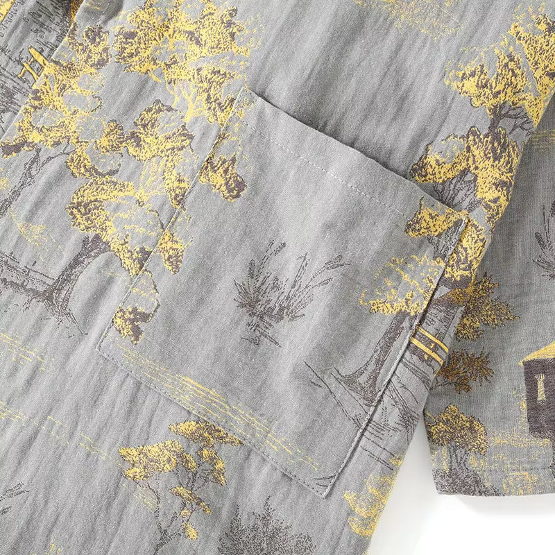 Kimono Sleepwear | Men's Pajama | Cotton | Robe & Pants | Loose Fit | Steven & Levon
