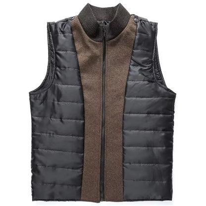 Thick Wool Blend Coat | Men Peacoat | Stand Collar Single Breasted Vest Winter | Steven & Levon