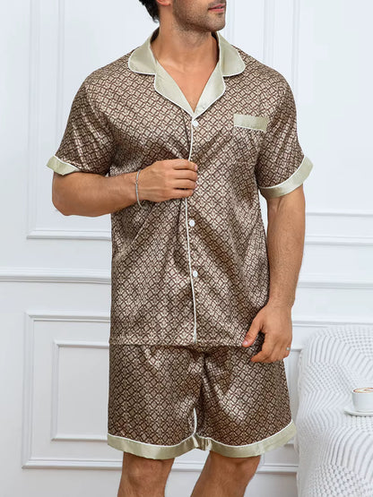 Plaid Sleepwear | Men's Pajama | Short Sleeve | Elastic Shorts | Summer | Steven & Levon