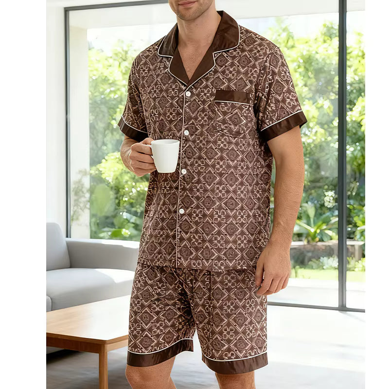 Plaid Sleepwear | Men's Pajama | Short Sleeve | Elastic Shorts | Summer | Steven & Levon