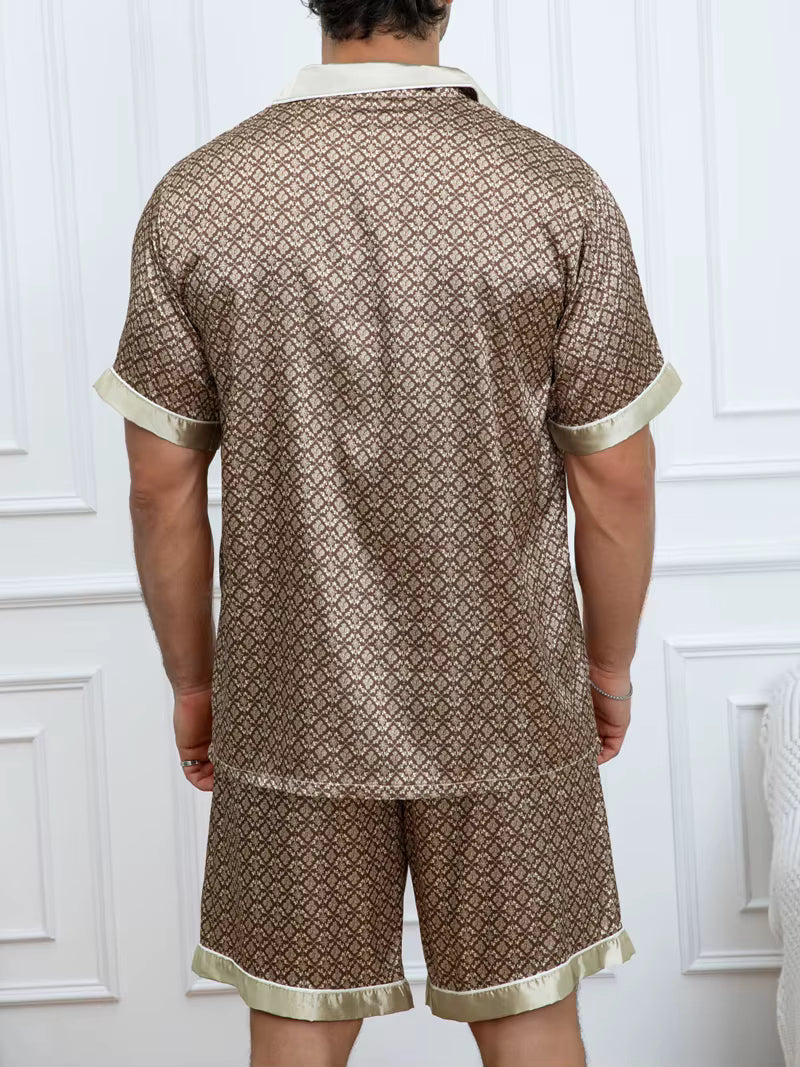 Plaid Sleepwear | Men's Pajama | Short Sleeve | Elastic Shorts | Summer | Steven & Levon