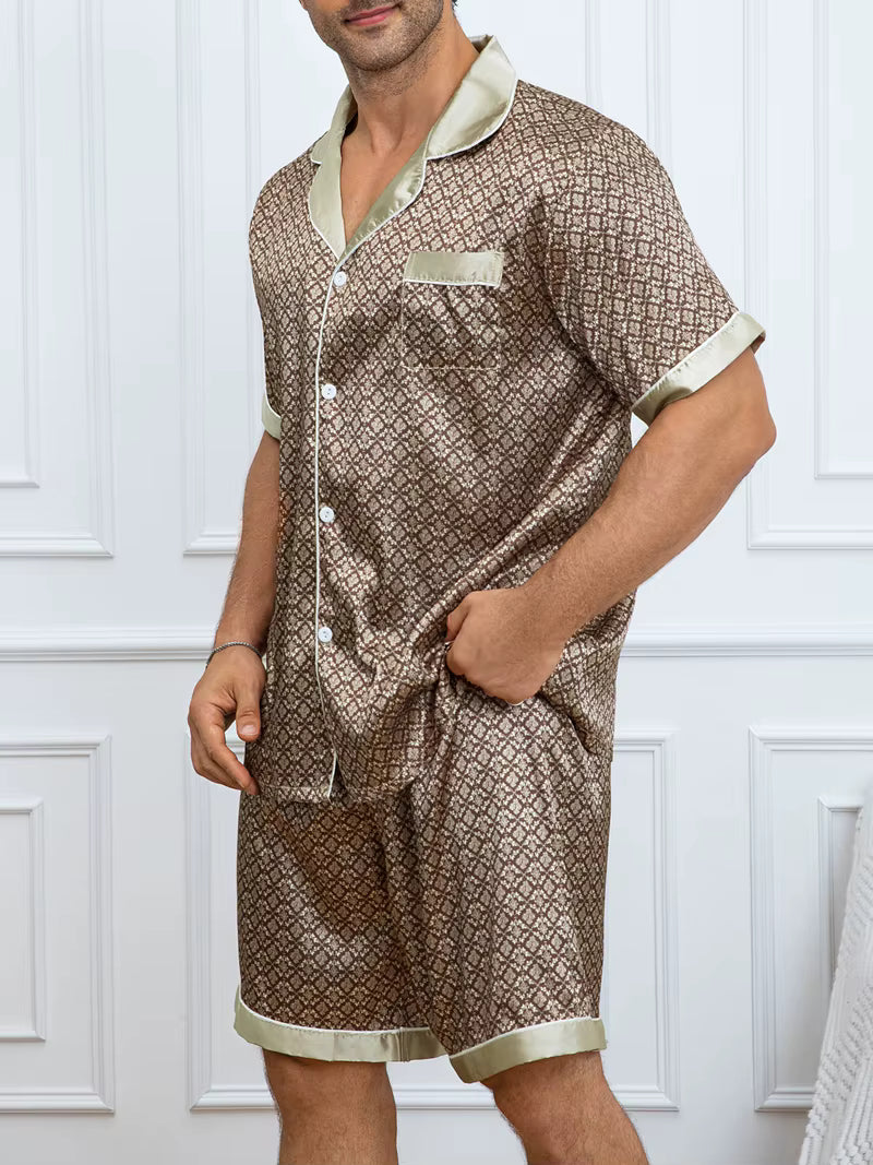 Plaid Sleepwear | Men's Pajama | Short Sleeve | Elastic Shorts | Summer | Steven & Levon