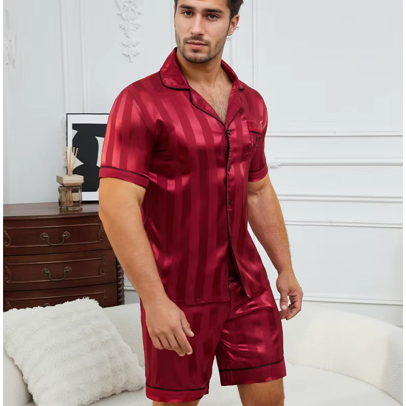 Plaid Sleepwear | Men's Pajama | Short Sleeve | Elastic Shorts | Summer | Steven & Levon