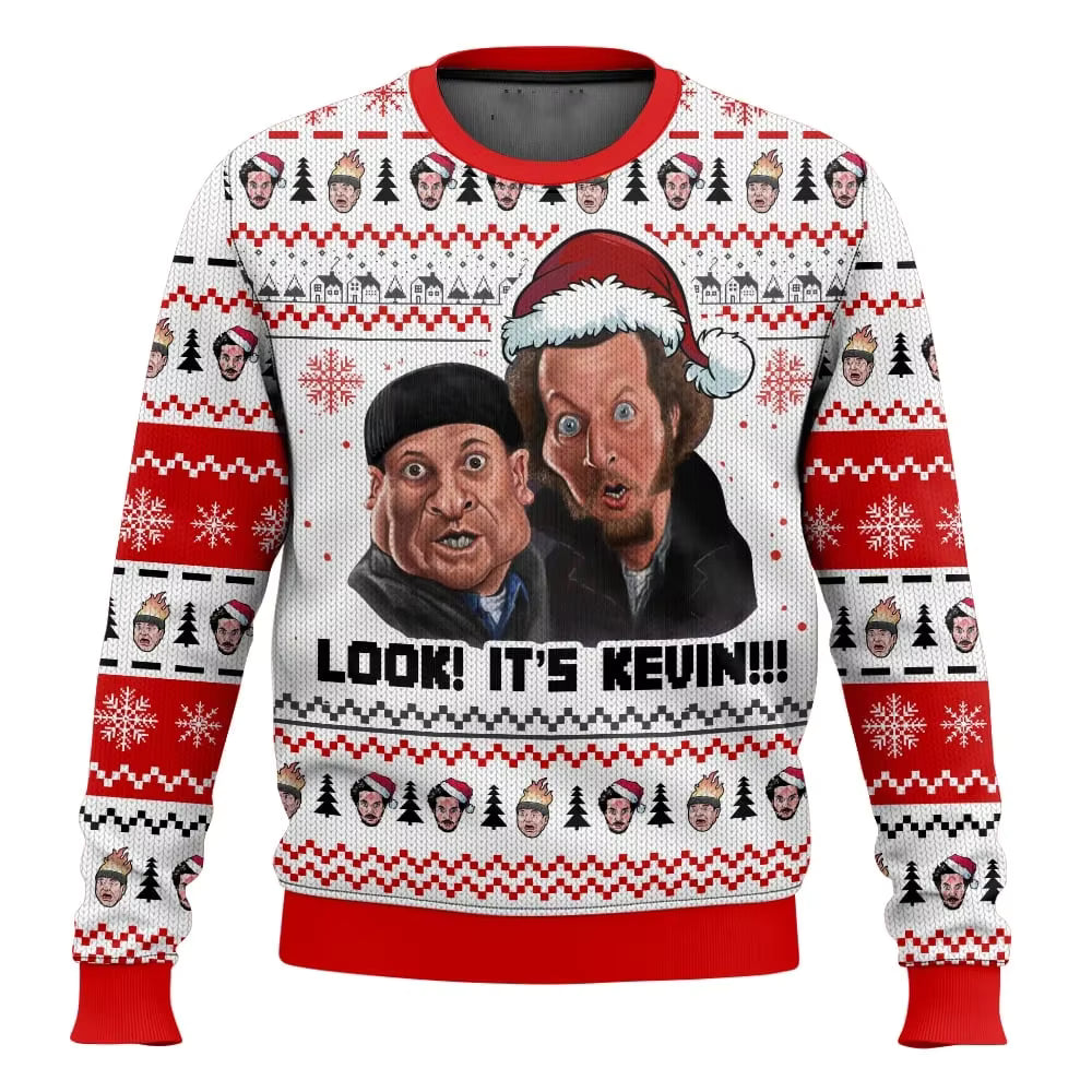 3D Cartoon Christmas Sweater | Men's Polyester Festive Pullover | Warm | Steven & Levon