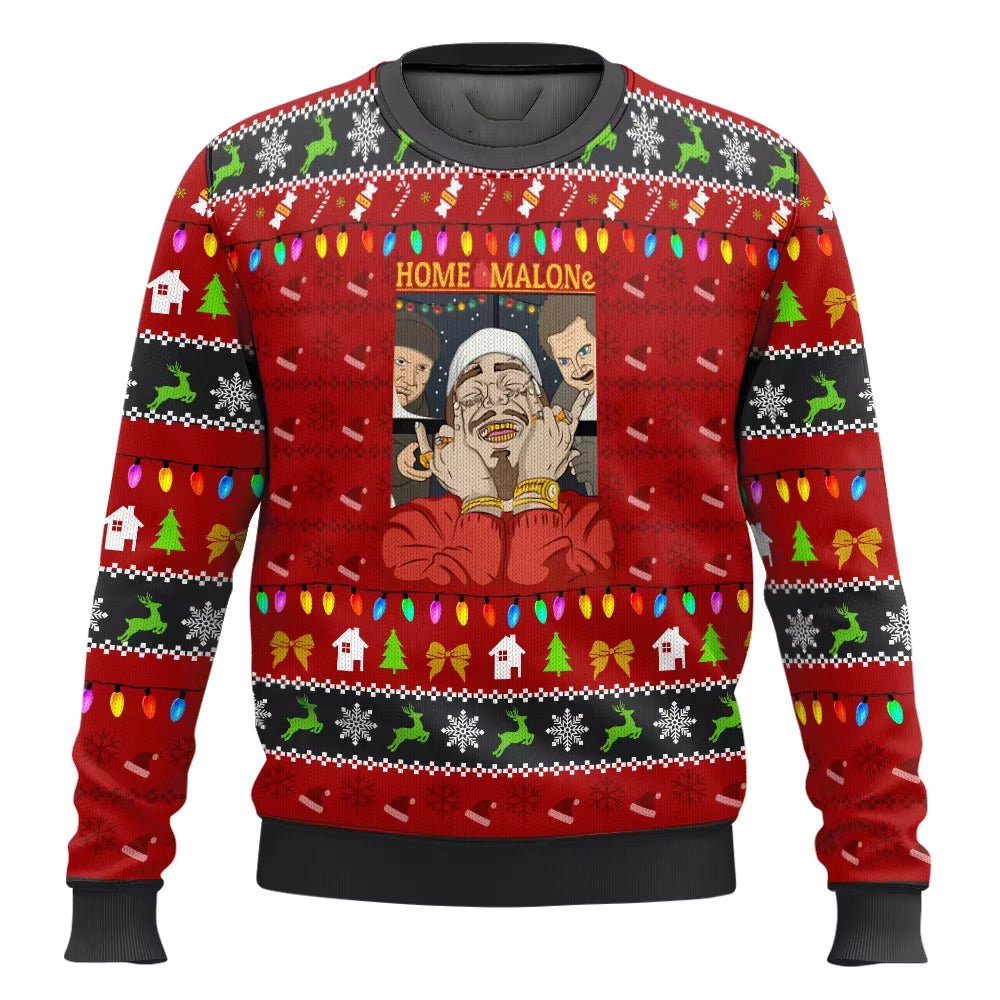 3D Cartoon Christmas Sweater | Men's Polyester Festive Pullover | Warm | Steven & Levon