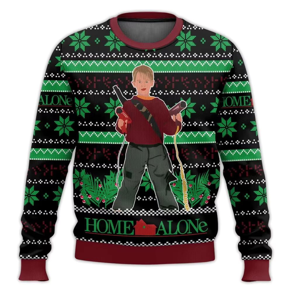 3D Cartoon Christmas Sweater | Men's Polyester Festive Pullover | Warm | Steven & Levon