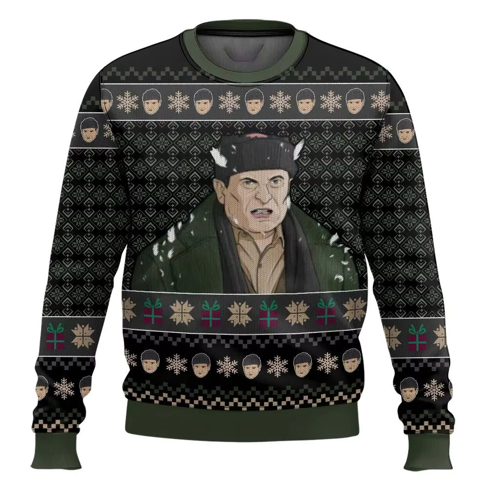 3D Cartoon Christmas Sweater | Men's Polyester Festive Pullover | Warm | Steven & Levon
