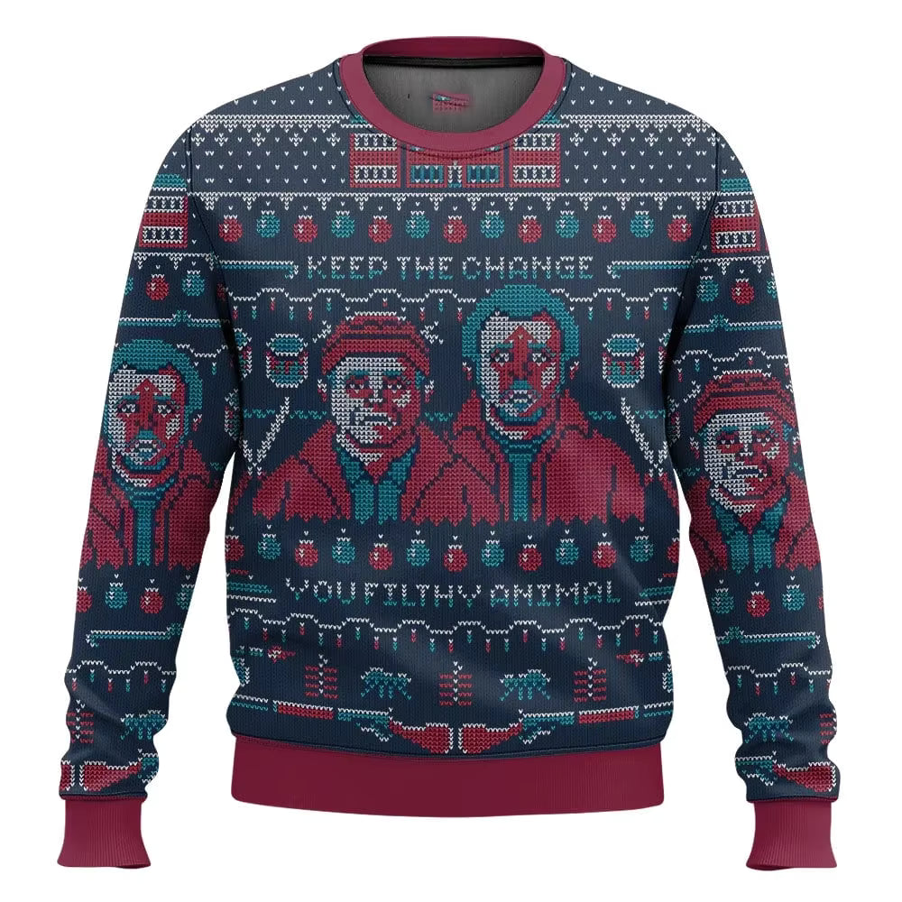 3D Cartoon Christmas Sweater | Men's Polyester Festive Pullover | Warm | Steven & Levon