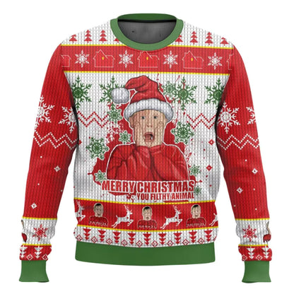 3D Cartoon Christmas Sweater | Men's Polyester Festive Pullover | Warm | Steven & Levon