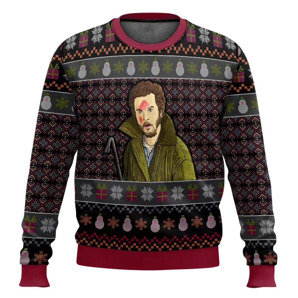 3D Cartoon Christmas Sweater | Men's Polyester Festive Pullover | Warm | Steven & Levon