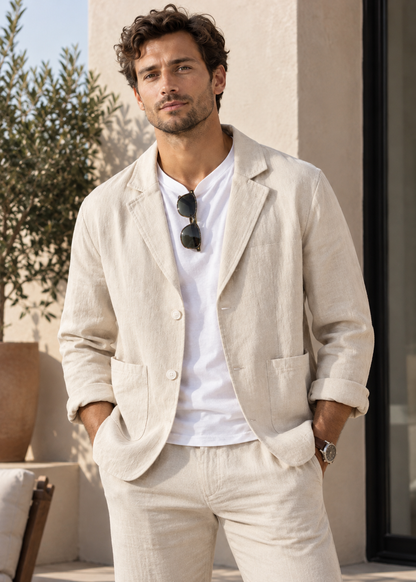Men's Relaxed Fit Blazer | Men | Lightweight | Smart Casual Jacket | Steven & Levon