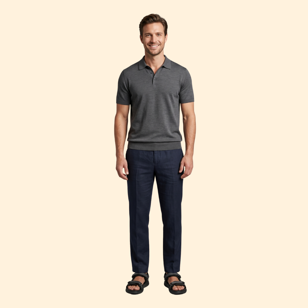 Men’s Leather Open Toe Sandals | Men |Non-Slip Rubber Sole & Adjustable Strap | Steven & Levon