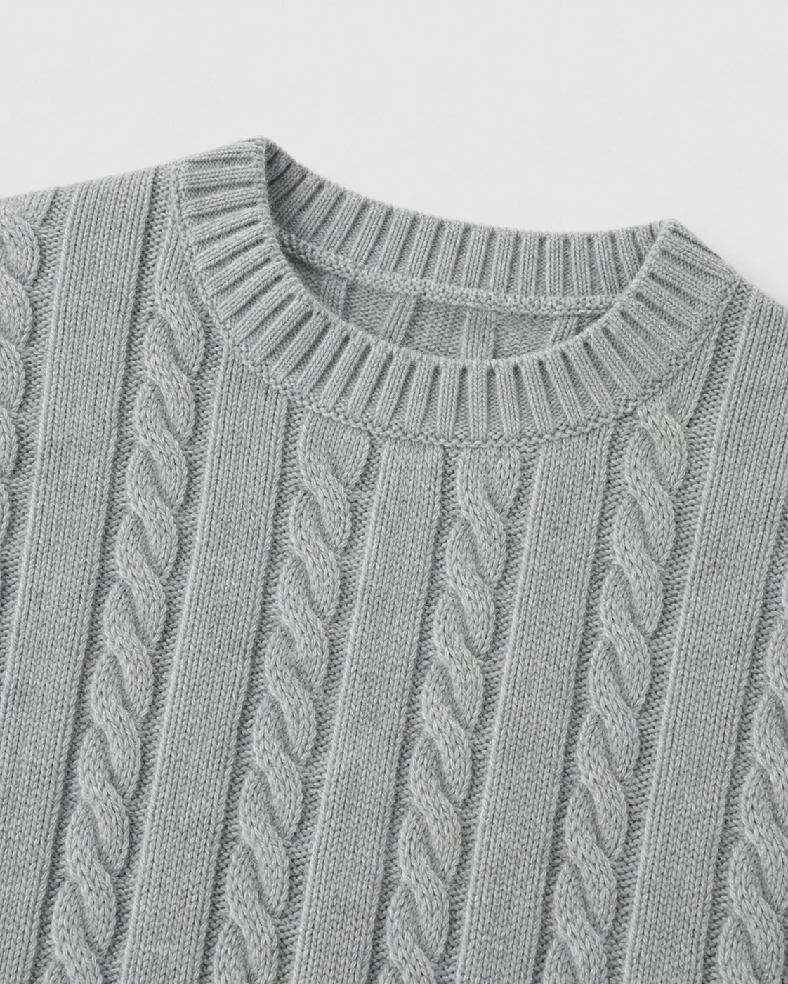 Men's Cable Knit Crew Neck Sweater | Long Sleeve | Soft Knit | Regular Fit | Smart Casual | Steven & Levon