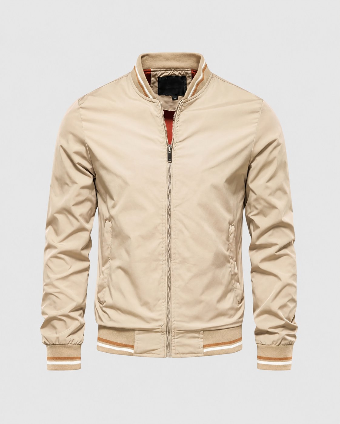Men's Classic Bomber Jacket | Ribbed Trim | Zip Front | Lightweight | Smart Casual | Steven & Levon