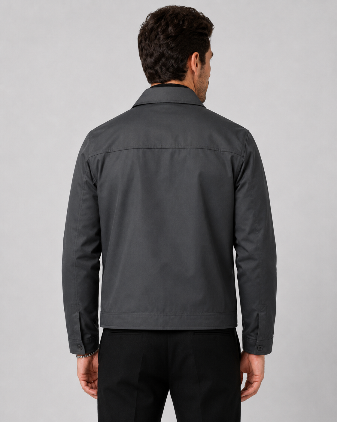 Men's Classic Harrington Jacket | Zip Front | Stand Collar | Lightweight | Smart Casual | Steven & Levon