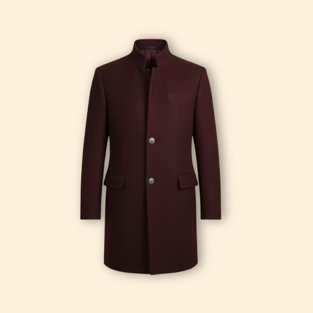 Men's Streamlined Fit Coat | Tailored Silhouette | Smart Casual Overcoat | Steven & Levon