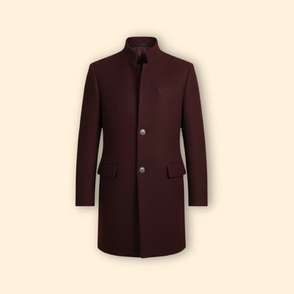Men's Streamlined Fit Coat | Tailored Silhouette | Smart Casual Overcoat | Steven & Levon