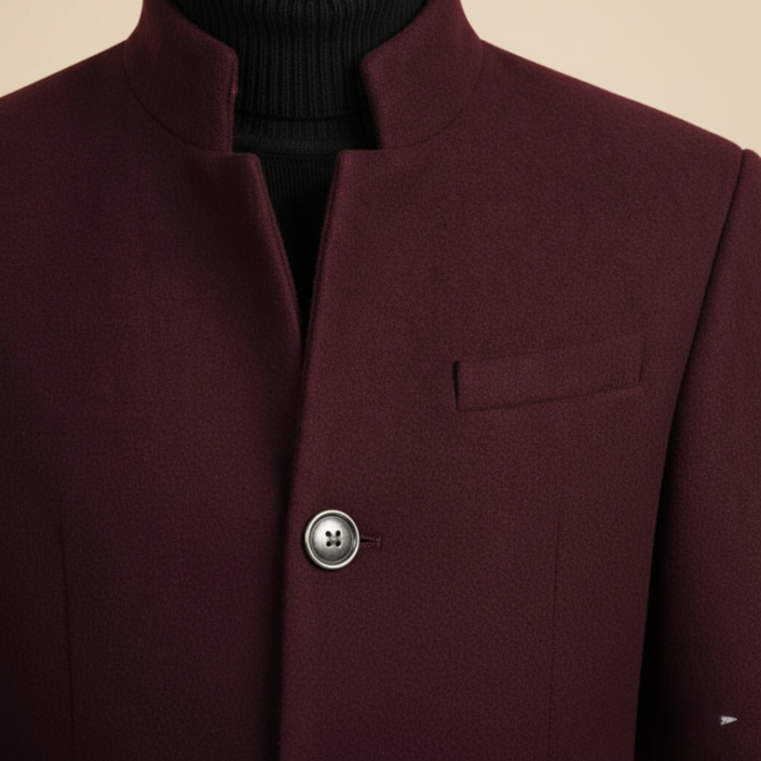 Men's Streamlined Fit Coat | Tailored Silhouette | Smart Casual Overcoat | Steven & Levon