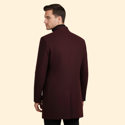 Men's Streamlined Fit Coat | Tailored Silhouette | Smart Casual Overcoat | Steven & Levon