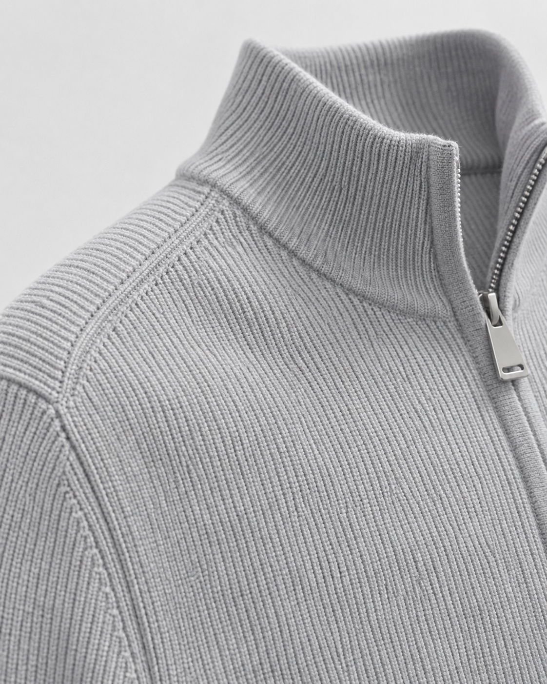 Men's Full Zip Knit Cardigan | Stand Collar | Soft Knit | Long Sleeve | Smart Casual | Steven & Levon