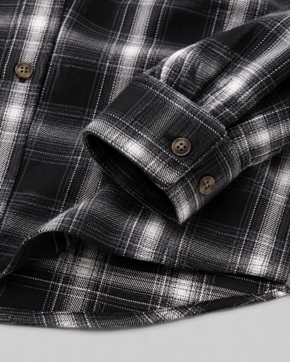 Men's Hooded Check Overshirt | Relaxed Fit | Button Up Shirt Jacket | Casual Layer | Steven & Levon