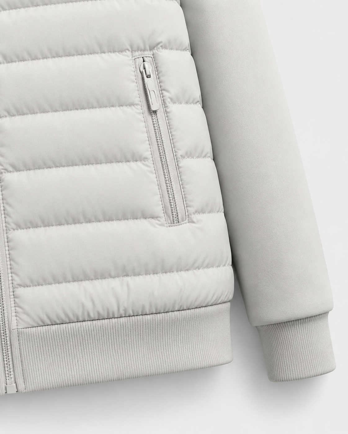 Men's Hybrid Hooded Jacket | Quilted Padded | Zip Front | Lightweight Winter Outerwear | Steven & Levon