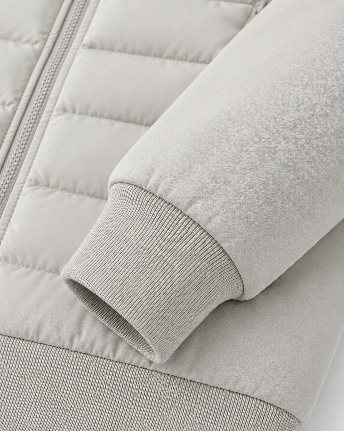Men's Hybrid Hooded Jacket | Quilted Padded | Zip Front | Lightweight Winter Outerwear | Steven & Levon