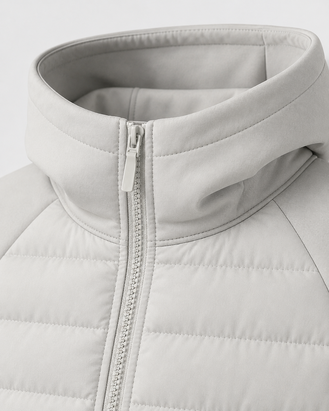 Men's Hybrid Hooded Jacket | Quilted Padded | Zip Front | Lightweight Winter Outerwear | Steven & Levon