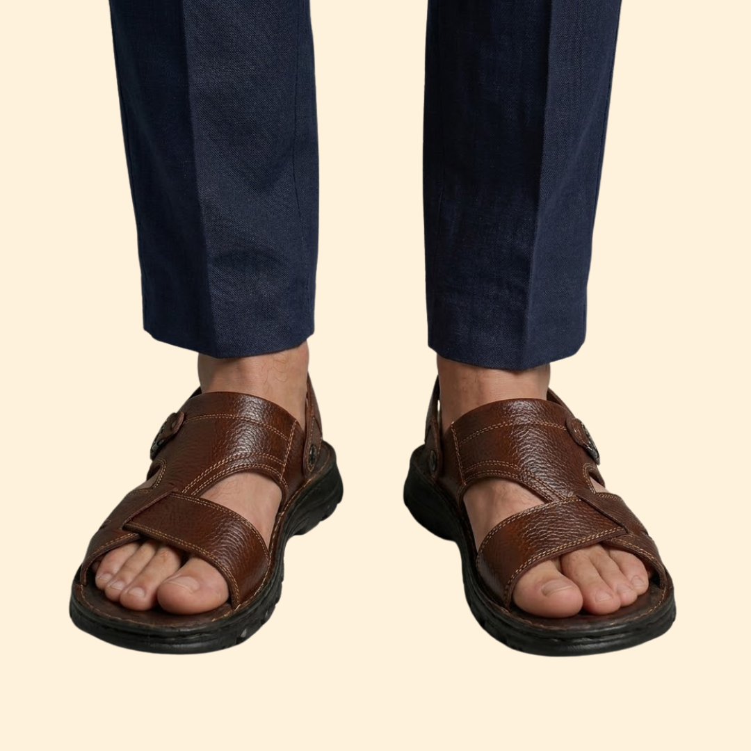 Men’s Soft Sole Sandals | Leather Sandals | Men | Microfiber Leather | Steven & Levon