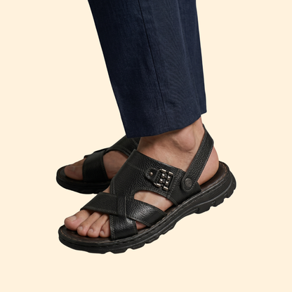 Men’s Soft Sole Sandals | Leather Sandals | Men | Microfiber Leather | Steven & Levon