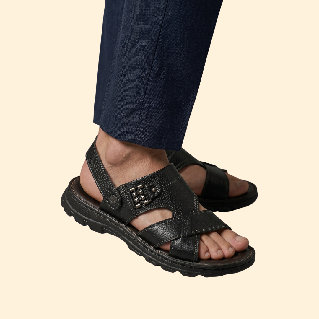 Men’s Soft Sole Sandals | Leather Sandals | Men | Microfiber Leather | Steven & Levon