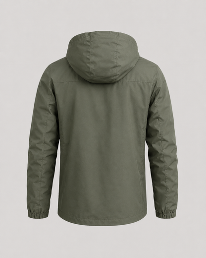 Men's Hooded Windbreaker Jacket | Lightweight | Zip Front | Water Resistant | Outdoor Outerwear | Steven & Levon