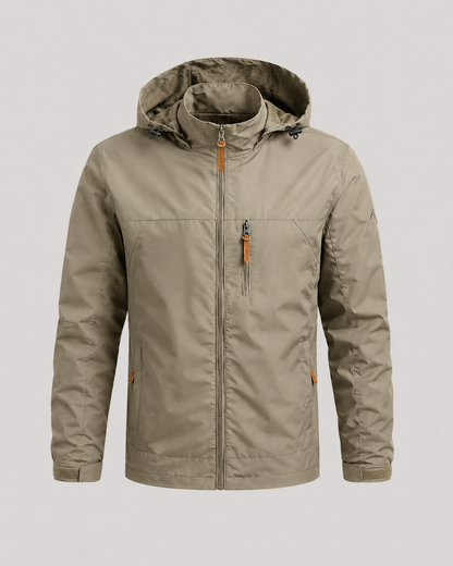 Men's Hooded Windbreaker Jacket | Lightweight | Zip Front | Water Resistant | Outdoor Outerwear | Steven & Levon