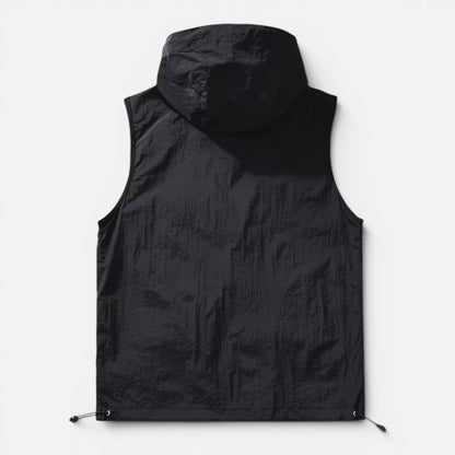 Men's Hooded Utility Vest | Lightweight | Zip Front | Multi-Pocket | Outdoor Hiking Workwear | Steven & Levon