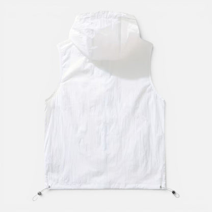 Men's Hooded Utility Vest | Lightweight | Zip Front | Multi-Pocket | Outdoor Hiking Workwear | Steven & Levon