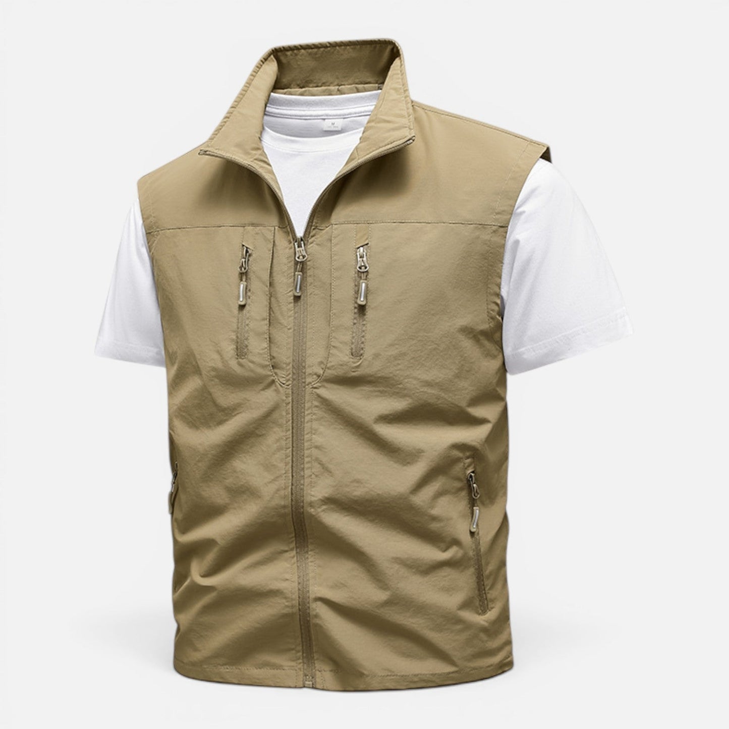 Men's Multi-Pocket Utility Gilet | Lightweight | Zip Front | Outdoor Workwear Vest | Steven & Levon